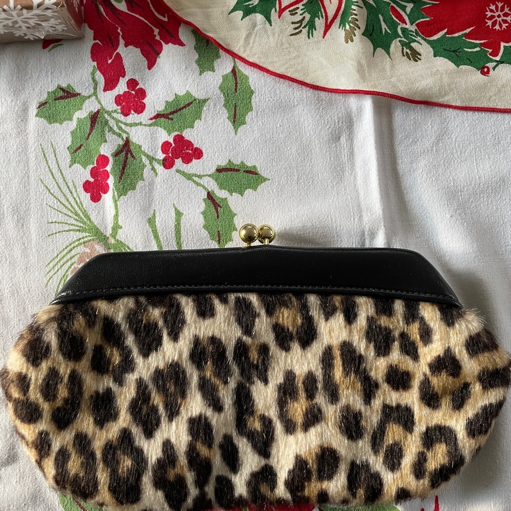 Amazing vintage 1950s Leopard Clutch Purse glam elegant pinup rockabilly - Picture 8 of 8